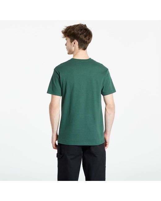 Pleasures Green French Kiss T-shirt Hunter for men