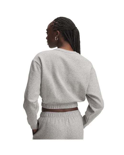 Under Armour Gray Sweatshirt Rival Fleece Piped Crew