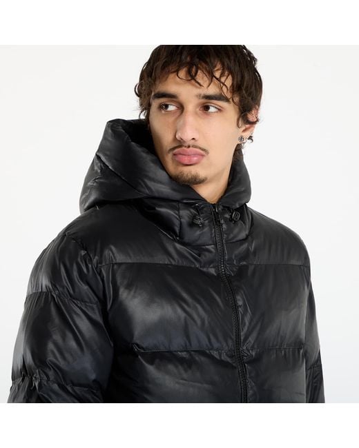 PATTA Jas Quilted Script Logo Puffer Jacket in het Black