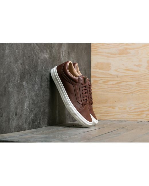 Vans Canvas Old Skool (lux Leather) Chocolate/ Porcini in Brown for Men |  Lyst