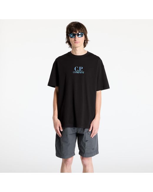 C P Company T-Shirt 30/1 Jersey Graphic Logo T-Shirt in Black für Herren