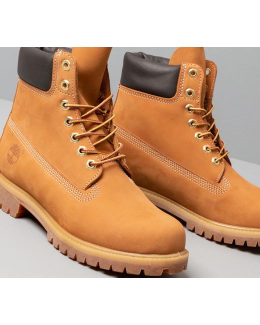 Timberland Leather Premium 6 In Waterproof Boot Wheat Nubuck in Brown for Men - Save 70% - Lyst