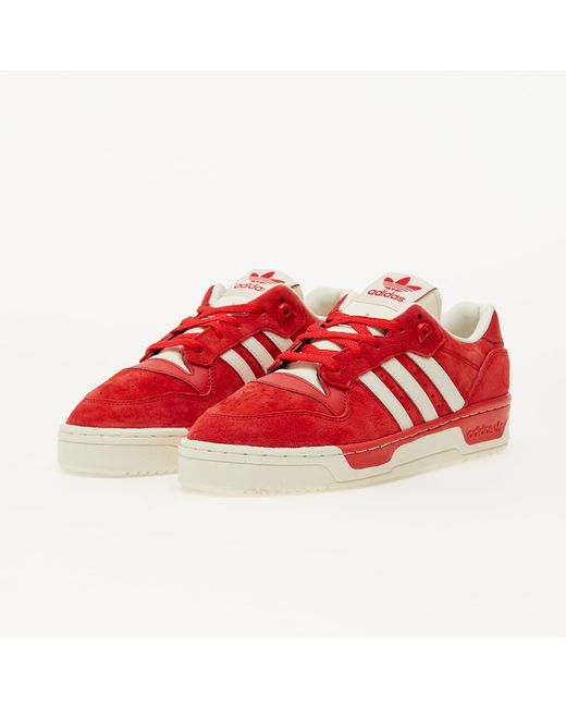 Adidas Originals Red Adidas Rivalry Low Better Scarlet/ Ivory/ Better Scarlet for men