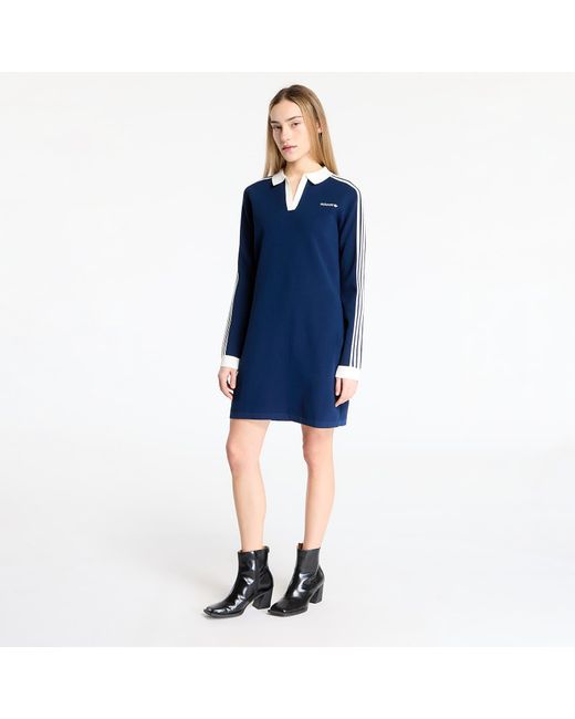 Adidas knitted polo dress night indigo/ off white xl Adidas Originals en coloris Blue