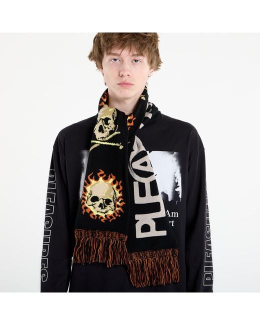 Sciarpa Zine Scarf di Pleasures in Black