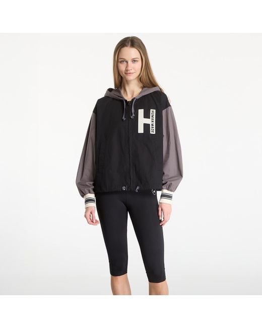 Human Made Jacket Hooded Jacket in Black | Lyst