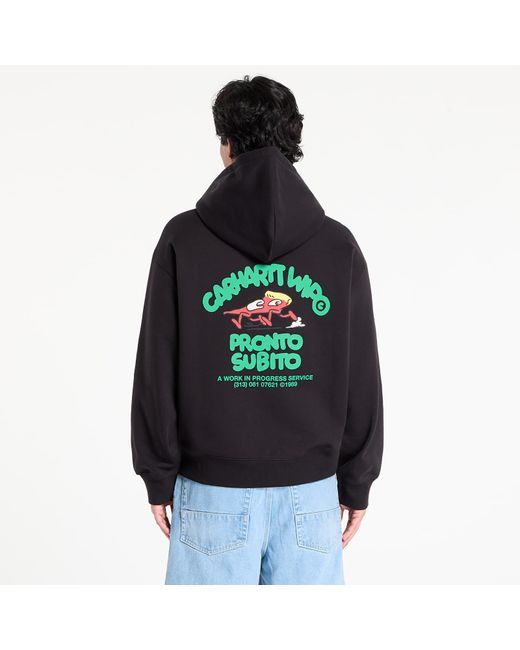 Carhartt Sweatshirt Hooded Pronto Sweat Jacket in het Black