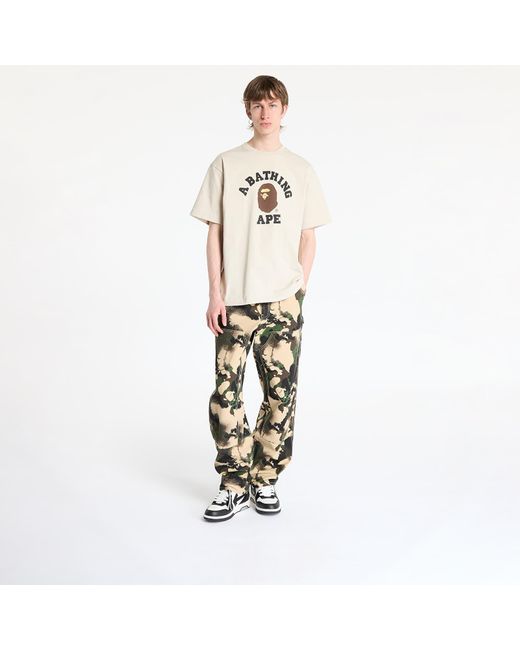 Maglietta College Tee di A Bathing Ape in Natural