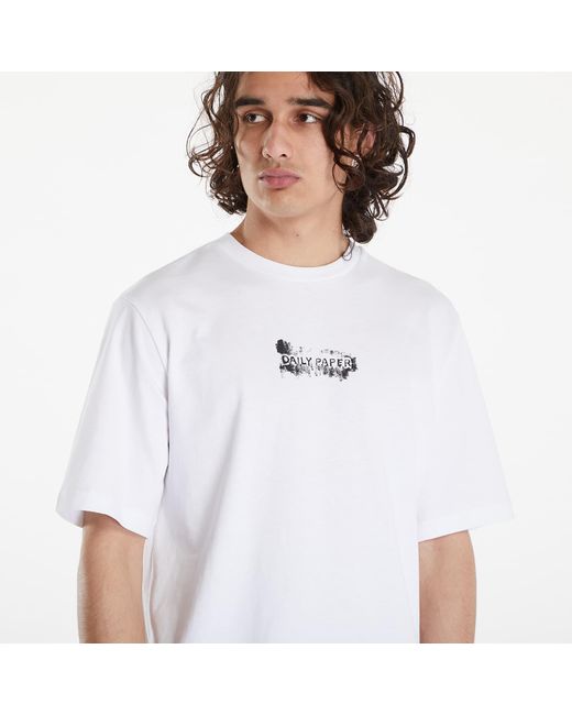 Daily Paper White Scratch Logo Short Sleeve T-shirt for men