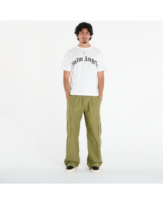 Magietta Pam Anges Curved Ogo Reg Tee Off/ Back di Palm Angels in White da Uomo