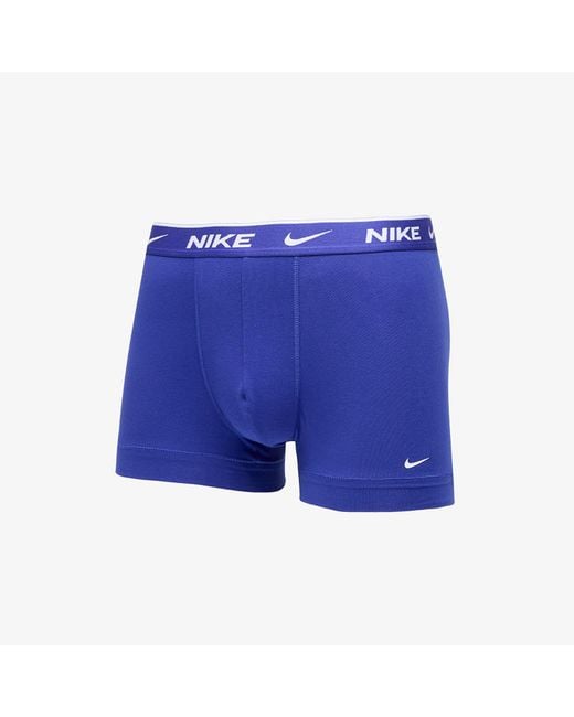 Nike Boxershorts Dri-Fit Everyday Cotton Stretch Trunk 3-Pack in Blue für Herren