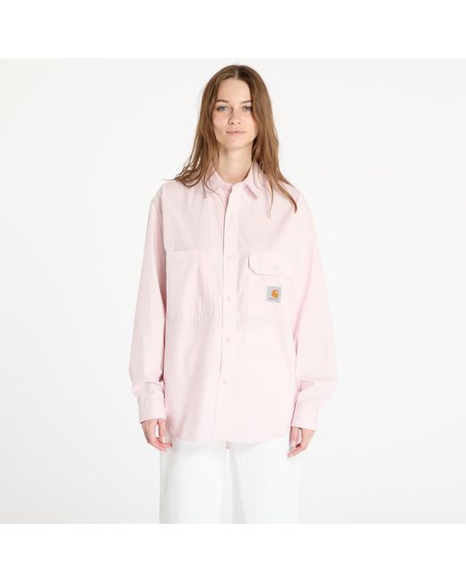 Carhartt Overhemd Longsleeve Irwin Shirt in het Pink
