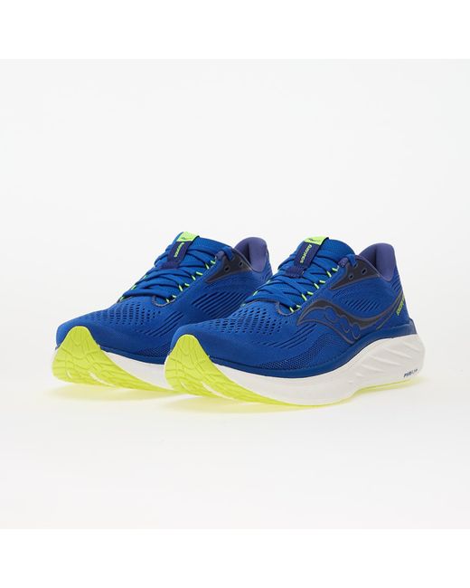 Saucony Blue Sneakers Ride 18 Lapis/ Citron