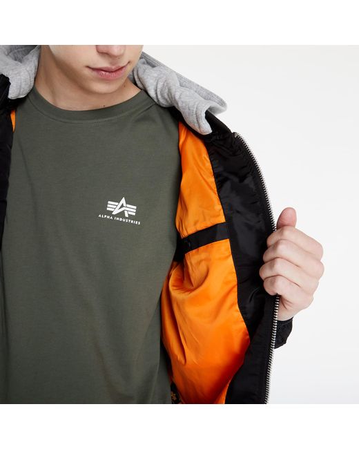 Alpha Industries Jacke Alpha Industries Ma-1 Tt Hood Bp Reflective Jacket in Black für Herren