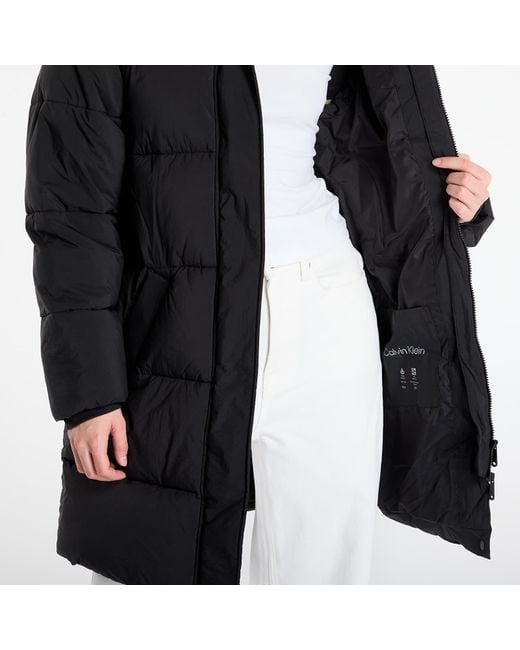 Calvin Klein Black Jacke Jeans Belted Midweight Coat