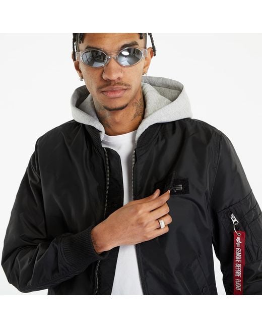 Alpha Industries Jacke Alpha Industries Ma-1 Tt Hood in Black für Herren