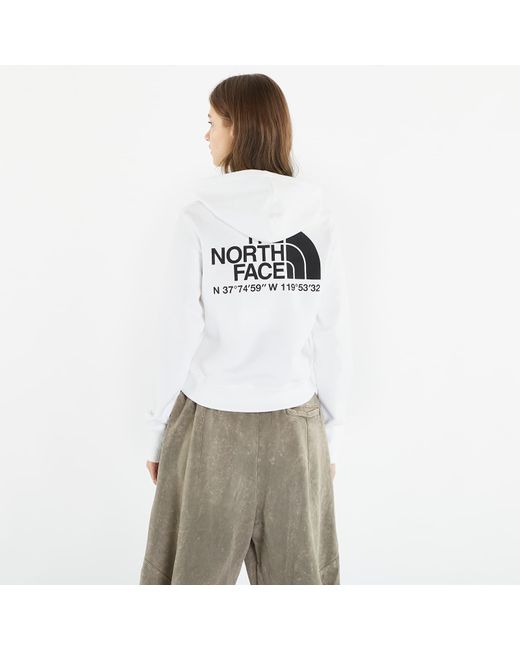 The North Face White Coordinates Crop Hoodie Tnf