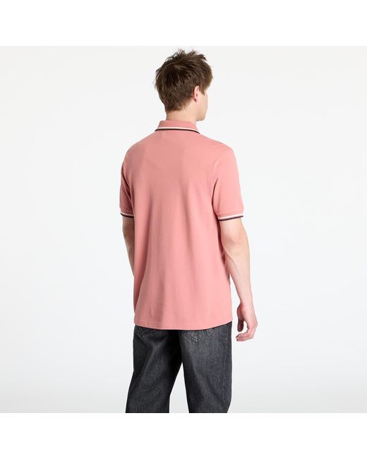 Fred Perry T-Shirt Twin Tipped Shirt Putty/ Ecru in het Red voor heren