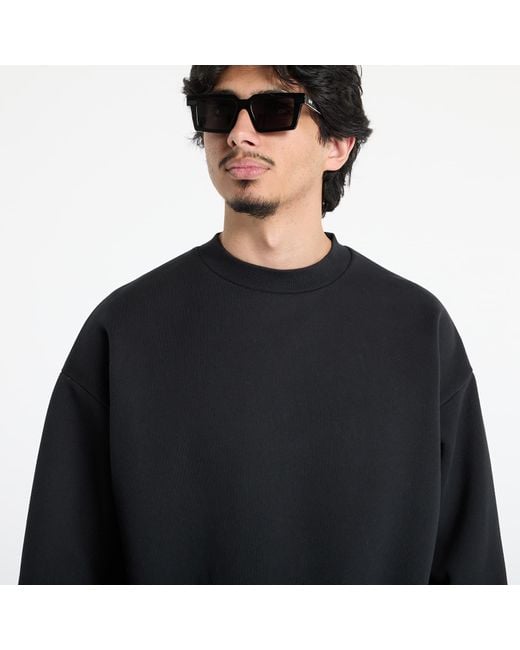 Felpa Classic Fit Fleece Crewneck di Fear Of God in Black da Uomo