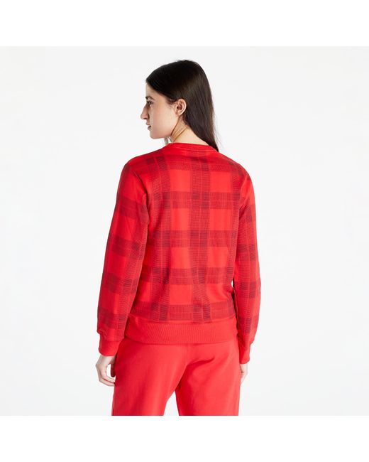 Mc holiday lw rf l/s sweatshirt textured plaid/ exact di Calvin Klein