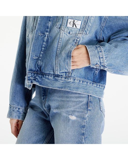 Calvin Klein Jeans Boxy Denim Jacket in het Blue