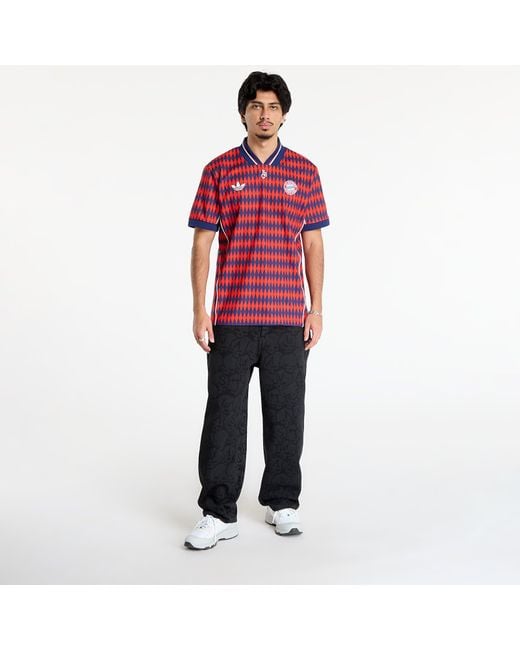 Adidas Originals T-Shirt Adidas Fc Bayern Munich Lfstlr Jersey/ Dark in het Red voor heren