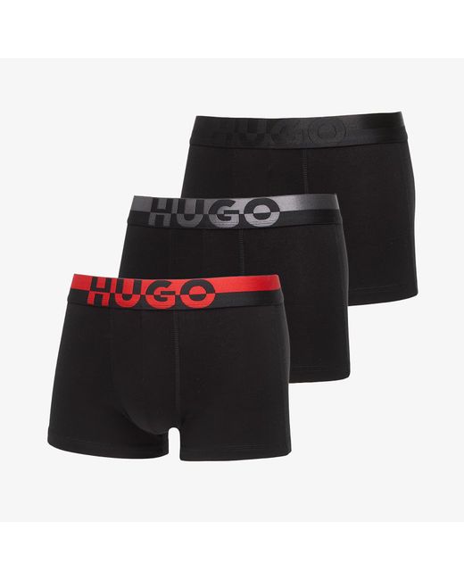 Boxer Trunk 3-Pack Split Logo Ulticolor di Boss in Black da Uomo