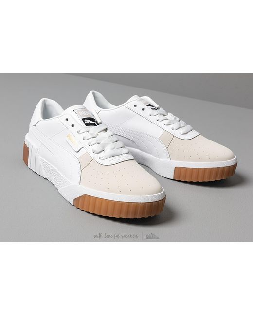 PUMA Exotic Cali Trainers With Gum Sole in White | Lyst