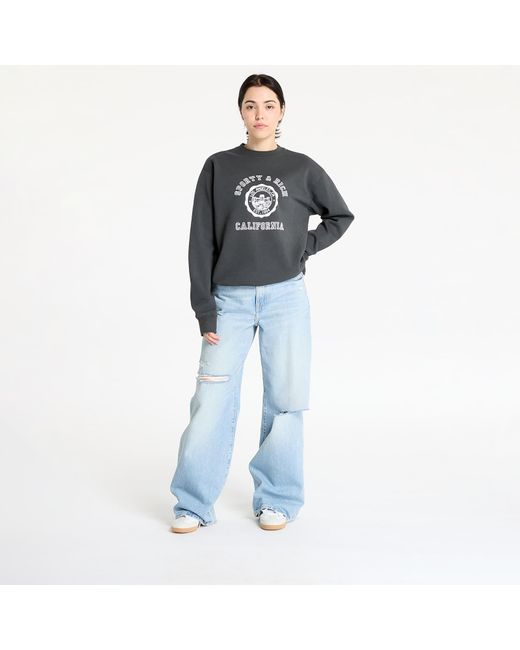 Sporty & Rich Sweatshirt California Emblem Crewneck in het Gray