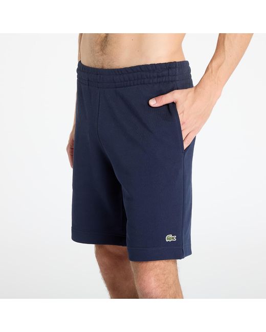 Lacoste Korte Broek Non Brushed Fleece Shorts in het Blue voor heren