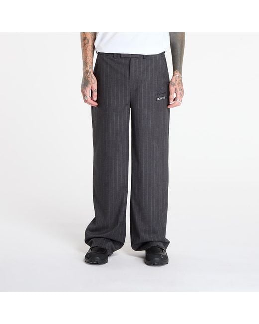 Umbro Gray Pants Formal Pinstriped Pants for men