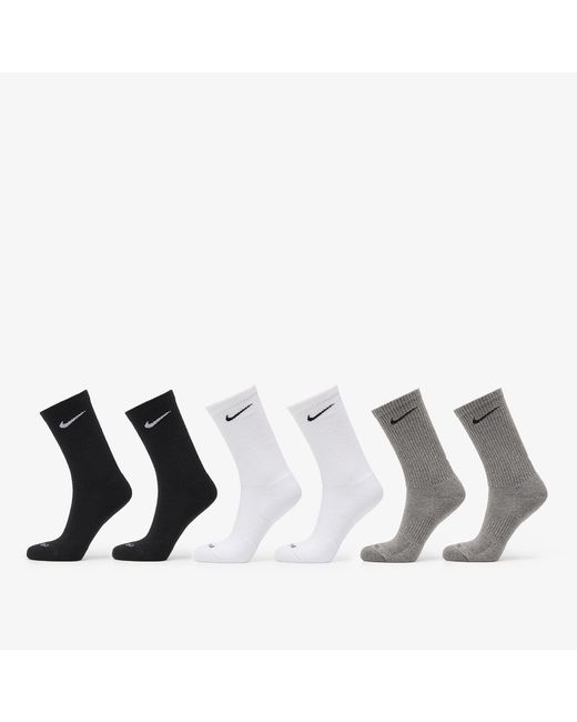 Nike Sokken Everyday Plus Cushioned Training Crew Socks 6-Pack in het Metallic