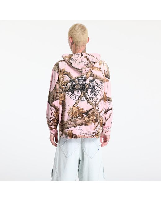 Pleasures Pink Sweatshirt Realtree Velour Hoodie for men