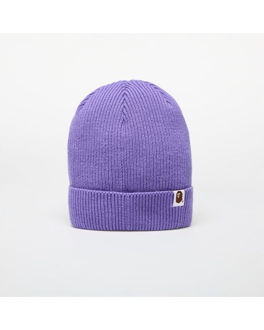 A Bathing Ape One Point Knit Cap M in het Purple