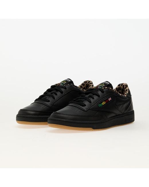 Reebok Black Sneakers X Wacko Maria Club C 85 Vintage Ltd/ Leopard/ Gum