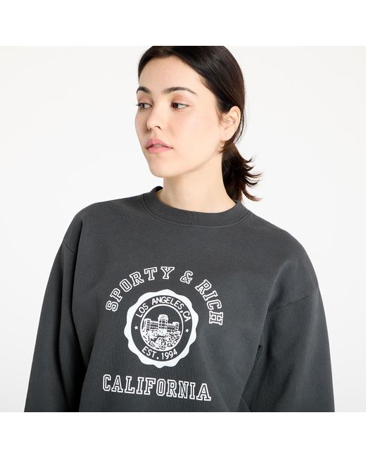 Sporty & Rich Sweatshirt California Emblem Crewneck in het Gray