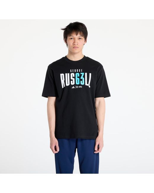Adidas Originals T-Shirt Adidas X Mercedes Amg Petronas Formula One Team George Russell Tee in het Black voor heren