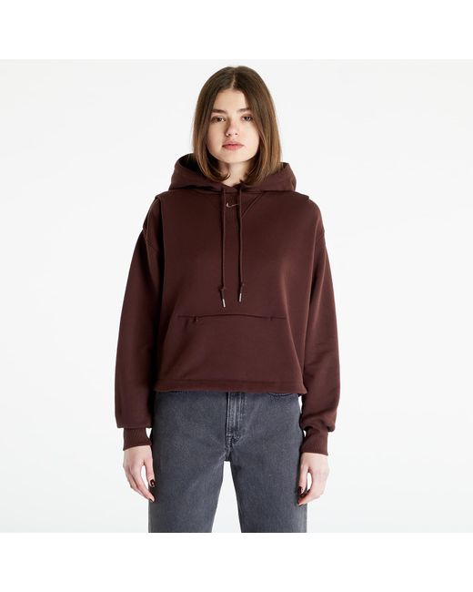 Sportswear modern fleece oversized french terry hoodie earth/ plum eclipse di Nike in Brown