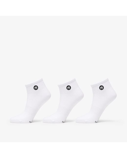 FTSHP White Footshop Ankle Socks 3-Pack