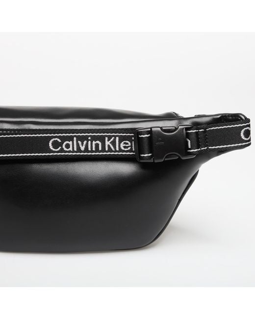 Calvin Klein Heuptas Bold Logo Webbing Waistbag in het Black