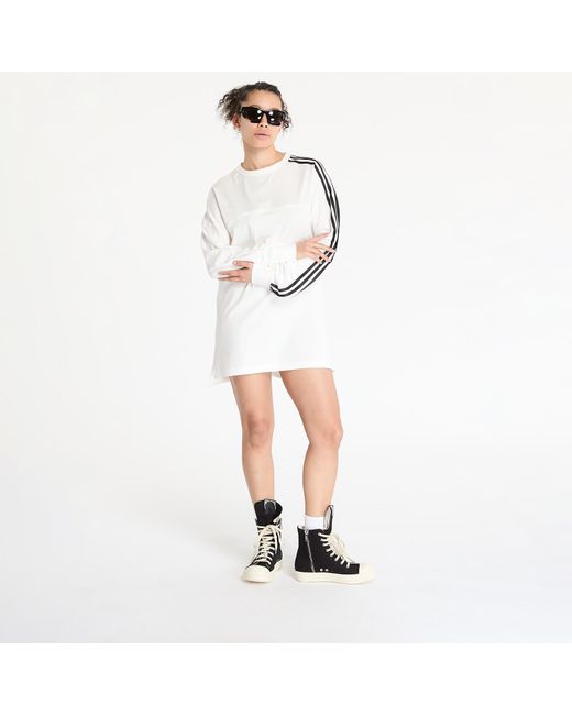Maglietta 3-Stripes Long Sleeve Long-Sleeve Top di Y-3 in White