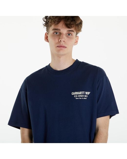 Carhartt T-shirt short sleeve less troubles t-shirt unisex blue/ wax xs