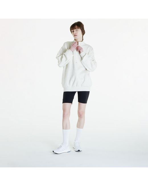 Adidas Originals Adidas Adi Basketball 1/2 Zip Sweatshirt Unisex Cream White Melange