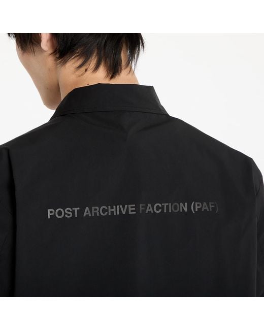 Giacca 8.0 Coach Jacket Right di Post Archive Faction PAF in Black da Uomo