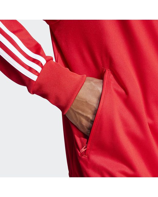Adidas Originals Red Adidas Fbird Track Top Better Scarlet/ White for men