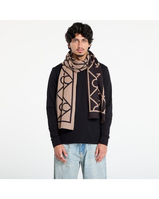 Calvin Klein Black Scarf Emblem Aop Jcq Fine Scarf