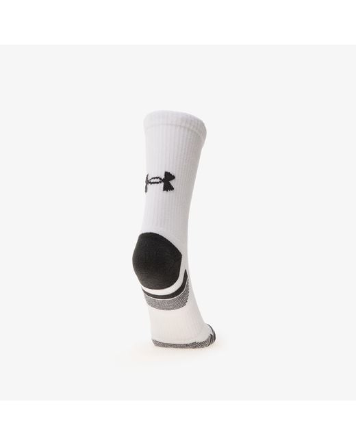 Under Armour White Performance Tech 3-Pack Crew Socks Jet