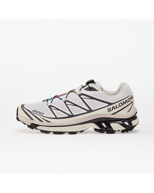 SALOMON ADVANCED White Sneakers Salomon Xt-6/ Vanilla Ice/ Plum Perfect