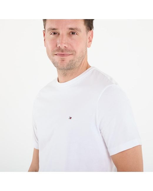 Tommy Hilfiger T-Shirt Essential Reg Fit Solid Tee in het White voor heren