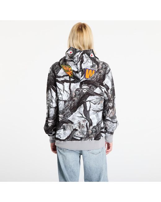 A Bathing Ape Black Sweatshirt Tree Edge Camo Shark Relaxed Fit Full Zip Hoodie